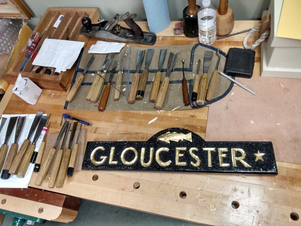 Woodworking tools and craftsman's workbench