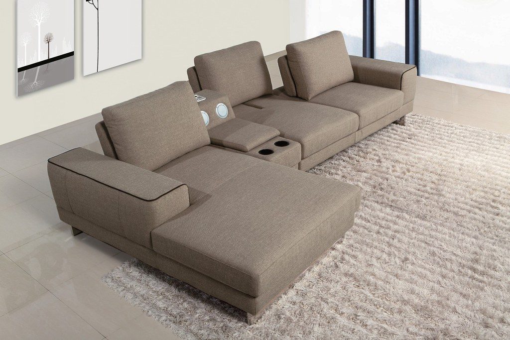 Modular L-shaped sofa made to hall size