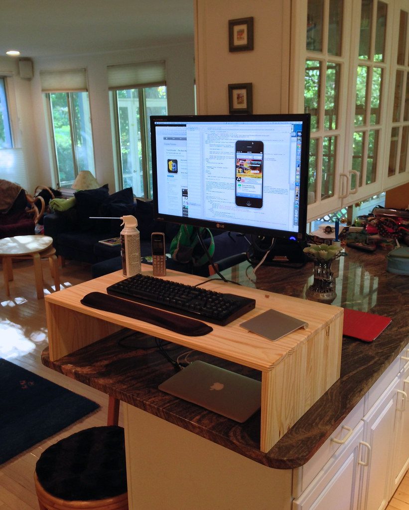 Wooden console cabinet in a home interior